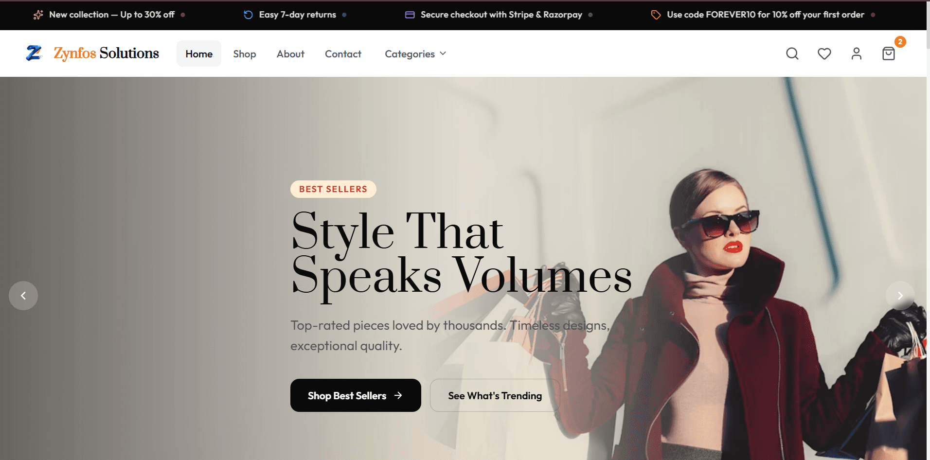 Fashion & Apparel Storefront